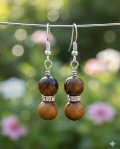 Tiger Eye Gemstone Earring
