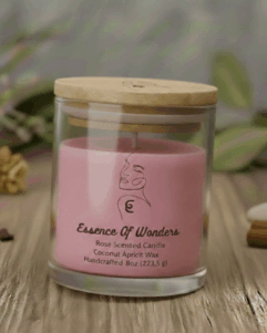Rose scented candle