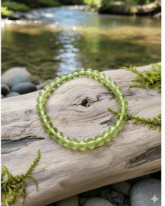 Peridot crystal bracelets