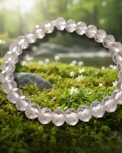 Big Clear Quartz Crystal Bracelet
